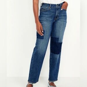 Old Navy High Rise Curvy O.G. Loose Straight Leg Jeans 0P NWT
